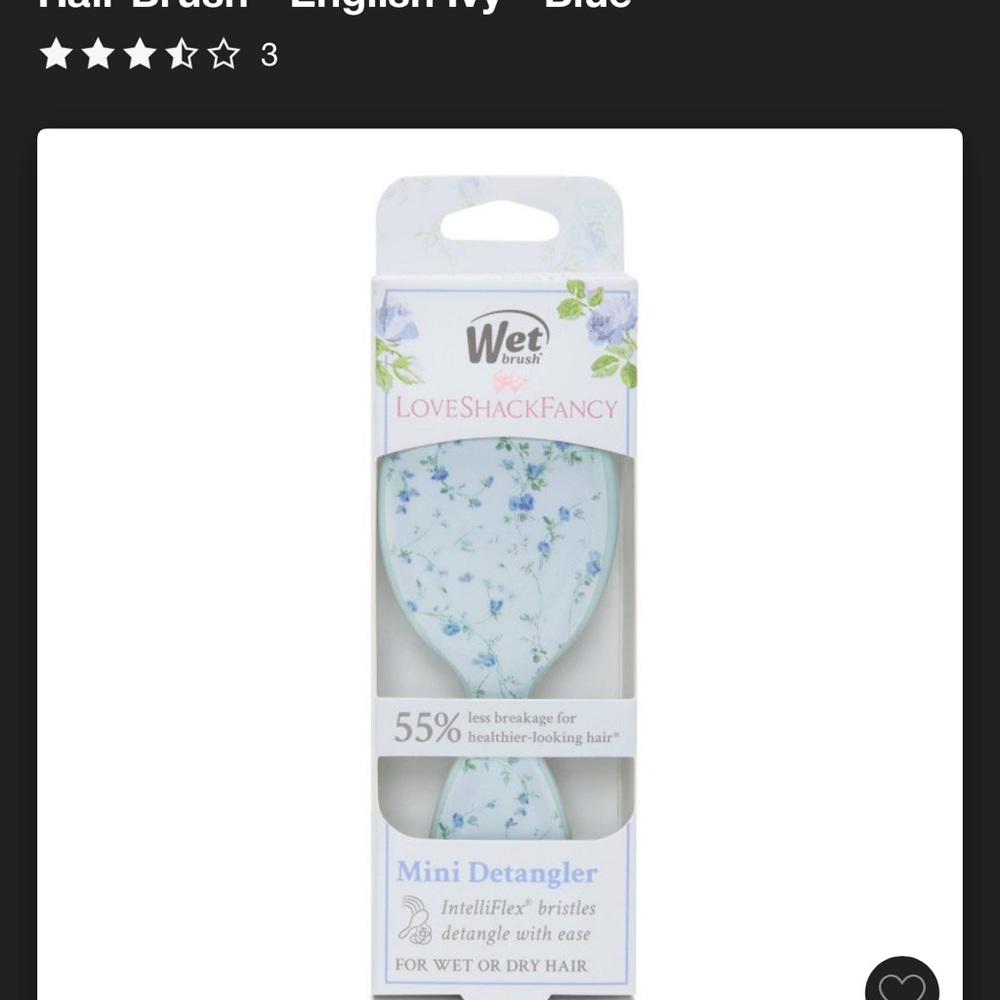 LoveShackFancy Wet Brush - English Ivy Blue